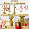 Aufstellmöglichkeiten (nacheinander oder als Viereck), Karabinerhaken der Kordel Produktbild-Vorschau