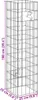 vidaXL Gabionen Wasserhahn Silber 25 x 25 x 100 cm Produktbild-Vorschau 8