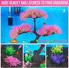 Kunstplant voor aquarium, roze set met gekleurde takken Productafbeelding-voorbeeld 4