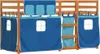 vidaXL Lit superposé avec rideaux bleu 90x190 cm pin massif Voir les images du produit 1