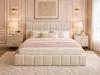 Letto imbottito 140x190 cm con testiera in velluto, letto Anteprima dell’immagine prodotto 7