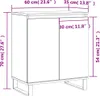 vidaXL Příborník Kouřový dub 60x35x70 cm Dřevěná konstrukce Náhled obrázku produktu 8