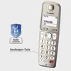 A cordless phone with a caller blocking feature highlighted. Produktbild-Vorschau