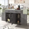A kitchen island with storage and drawers, set in a modern kitchen environment. Produktbild-Vorschau