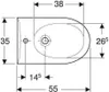 Geberit Renova Nr.1 Bidet mural, 233040000, 233040000 Anteprima dell’immagine prodotto 3