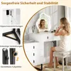 COSTWAY Coiffeuse Coiffeuse avec miroir LED, 3 modes Voir les images du produit 6