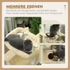 A collage of images showing different features of a cat tree, with text overlays in German. Anteprima dell’immagine prodotto