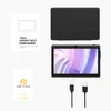 A flat lay of a tablet, its accessories, and documentation against a white background. Produktbild-Vorschau