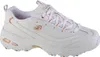 A single white Skechers D-Lites sneaker with rose gold accents is shown against a white background. Voir les images du produit