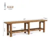 Wanbor Massivholz Sitzbank, 160cm Bettbank im Landhausstil Produktbild-Vorschau 2