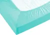 A close-up view of a fitted sheet on a mattress. Produktbild-Vorschau