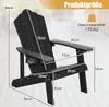 COSTWAY Chaise Adirondack avec porte-gobelet, chaise de Voir les images du produit 6