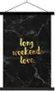 MuchoWow® Textilposter Zitate - Liebe - Gold - Marmor Produktbild-Vorschau 1