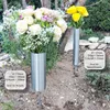 Grabvase -ohne gravur - 6cm Wetterfest Vase Edelstahl Produktbild-Vorschau 2