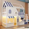 Lit superposé enfant 90 x 200 cm avec escalier avec espace Voir les images du produit 4