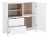 Paula | Kommode mit 1 Tür und 2 Schubladen in Weiß / Eiche Produktbild-Vorschau 3