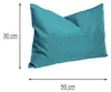 Kissenbezug 30x50 cm petrol Struktur Leinenoptik Produktbild-Vorschau 3