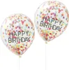 5 Regenbogen Konfettiballons Birthday 30cm Produktbild-Vorschau 1