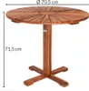 Table de jardin appoint balcon terrasse bar bois d'acacia Voir les images du produit 5