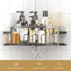 Eck-Duschregal ohne Bohren Schwarz Elegantes Set 2-teilig Produktbild-Vorschau 3