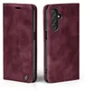 A burgundy flip-style phone case shown from the front and back. Produktbild-Vorschau