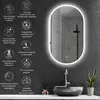 HOKO Badspiegel LED Anti-fog Wandspiegel Oval 60x100 cm+LED Produktbild-Vorschau 19