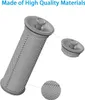 A close-up view of a vacuum cleaner filter set, with a magnified view of the mesh. Produktbild-Vorschau