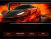 A sports car with fiery effects displayed on a smartphone screen, with product specifications listed below. Anteprima dell’immagine prodotto