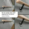 SOTECH Handlaufhalter Vector Stahl schwarz – eckig, 45°, 58 Produktbild-Vorschau 3