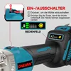 Close-up of a power tool with instructional diagrams and text. Voir les images du produit