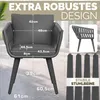 tillvex® Gartenstuhl 6er Set Wetterfest mit Armlehne | Produktbild-Vorschau 2