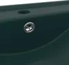 vidaXL Lavabo de luxe avec trou pour robinet Vert foncé mat Voir les images du produit 5
