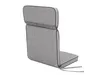A gray chair cushion with black piping is shown against a white background. Produktbild-Vorschau