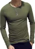 Lässige Männer Solid Color Slim T-Shirt Sport Bottoming Produktbild-Vorschau 1