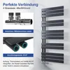 Heilmetz Badheizkörper 1662x400x59mm Seitenanschluss 731 Produktbild-Vorschau 2