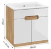 Domodomo Armoire de salle de bains avec lavabo, 50 x 51 x Voir les images du produit 1