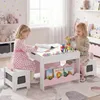 Table pour enfants COSTWAY avec 2 chaises, ensemble de Voir les images du produit 2