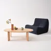 sweeek - Ovaler Couchtisch aus Massivholz 120 cm - Natur Produktbild-Vorschau 2