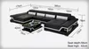 Moderne Ecksofa Couch Polster Eckgarnnitur Sitzpolster Produktbild-Vorschau 3
