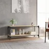 vidaXL TV skrinka Sonoma dub 100x33x41 cm z dreva a ocele Náhľad obrázku produktu 3