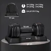 SPORTNOW Verstellbare Hantel Set, 11 kg Hanteln mit Produktbild-Vorschau 3