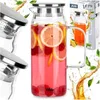 Vilde | Glaskaraffe mit Deckel - Wasserkrug 1,5L - Karaffe Produktbild-Vorschau 3