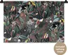 MuchoWow® Wandteppich Wandbehang Blumen - Vögel - Blätter Produktbild-Vorschau 1