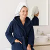 Betz Bademantel Frottee mit Kapuze TEDDY Farbe - dunkelblau Produktbild-Vorschau 2
