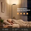 ZMH LED Stehlampe Wohnzimmer 30W Schwarz mit Tisch Produktbild-Vorschau 7