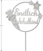 Oblique Unique Endlich Schulkind Holz Torten Topper Produktbild-Vorschau 2