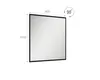 Jungborn Badspiegel 80x80x2 cm Rahmen schwarz matt Produktbild-Vorschau 2