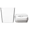 A clear plastic container and its lid are shown against a white background. Produktbild-Vorschau