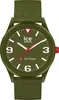 A close-up, front-facing shot of an analog watch. Voir les images du produit