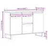 Credenza Rovere Artigianale 101,5x35x70 cm in Legno Anteprima dell’immagine prodotto 8